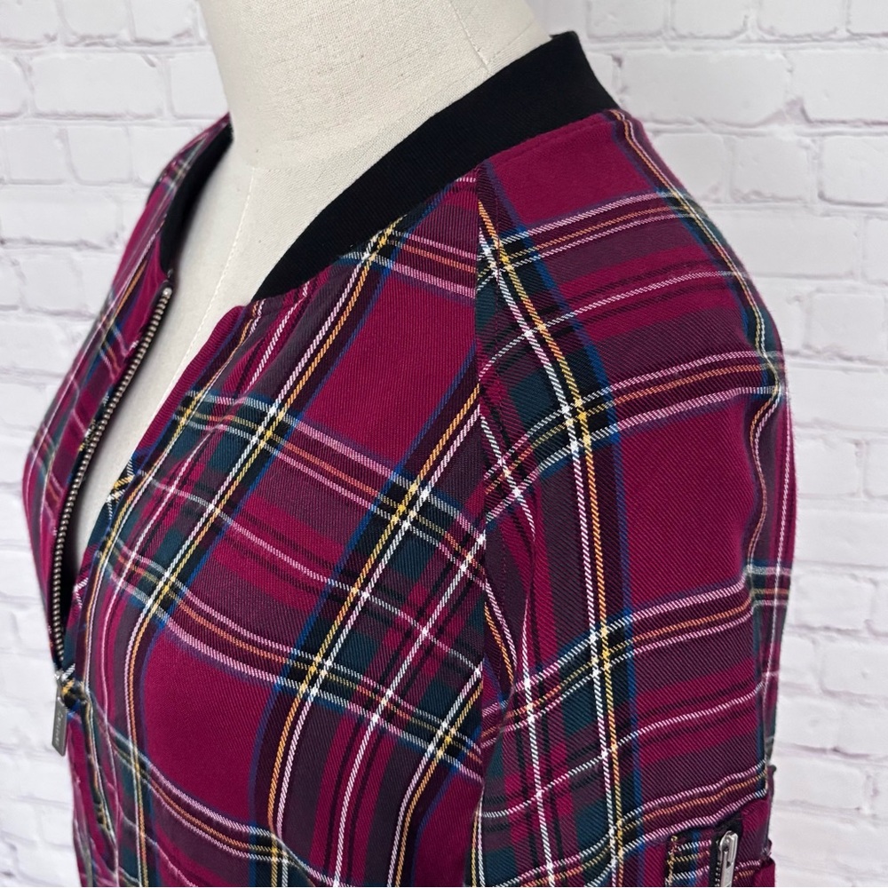 SANCTUARY Tartan Plaid Bomber Jacket--EUC--L - Picture 12 of 16